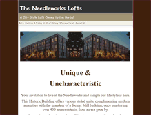 Tablet Screenshot of needleworkslofts.com